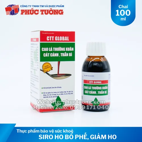 Siro ho CTT Global bổ phế, giảm ho, khàn tiếng