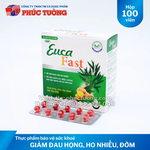 Euca Fast giảm đau rát họng, ho nhiều, tăng tiết đờm