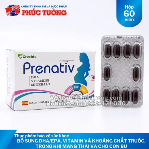 Prenativ bổ sung Omega-3 DHA/EPA cùng đầy đủ vitamin và khoáng chất thiết yếu cho bà bầu