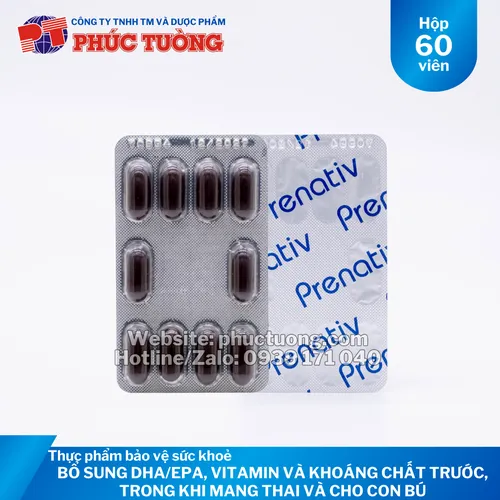 Prenativ bổ sung Omega-3 DHA/EPA cùng đầy đủ vitamin và khoáng chất thiết yếu cho bà bầu