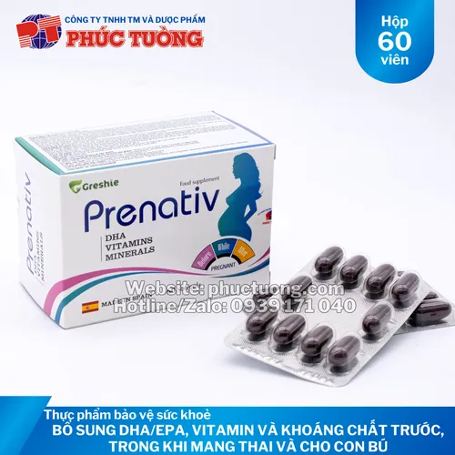 Prenativ bổ sung Omega-3 DHA/EPA cùng đầy đủ vitamin và khoáng chất thiết yếu cho bà bầu