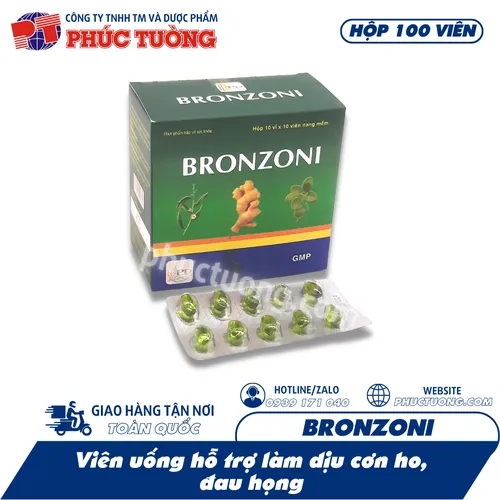 [Hết hàng] BRONZONI - Hỗ trợ làm dịu cơn ho, đau họng
