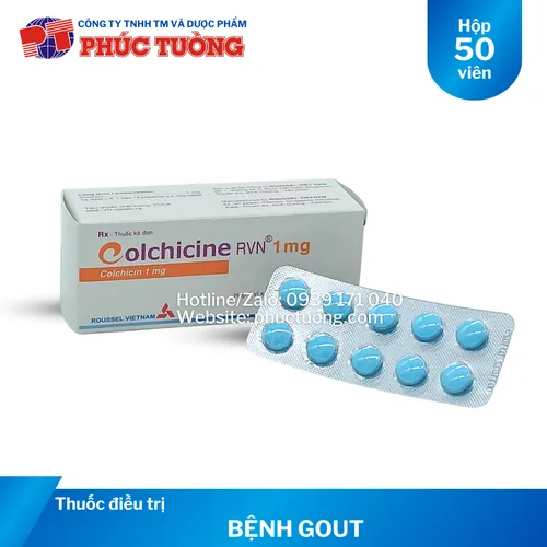<Hết hàng> Colchicine RVN 1mg điều trị bệnh gout