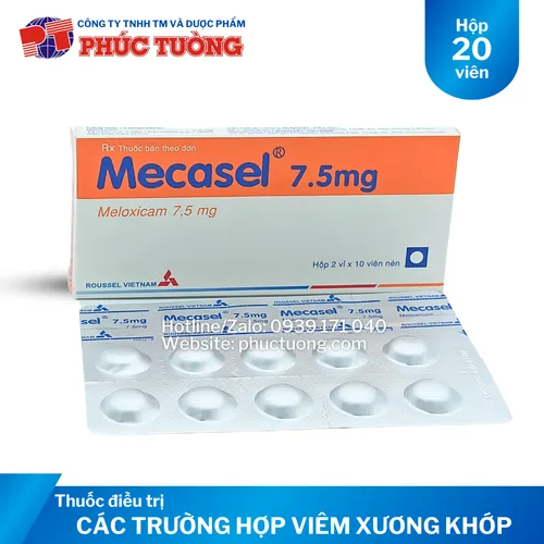 Mecasel 7.5 điều trị các trường hợp viêm xương khớp