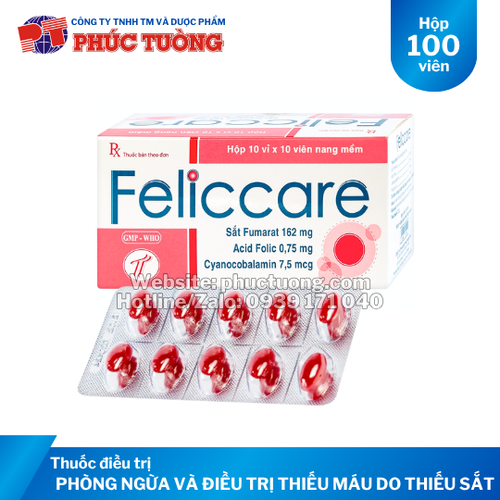 Feliccare được chỉ định phòng ngừa và điều trị thiếu máu do thiếu sắt