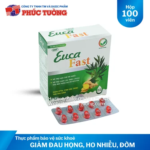 Euca Fast giảm đau rát họng, ho nhiều, tăng tiết đờm