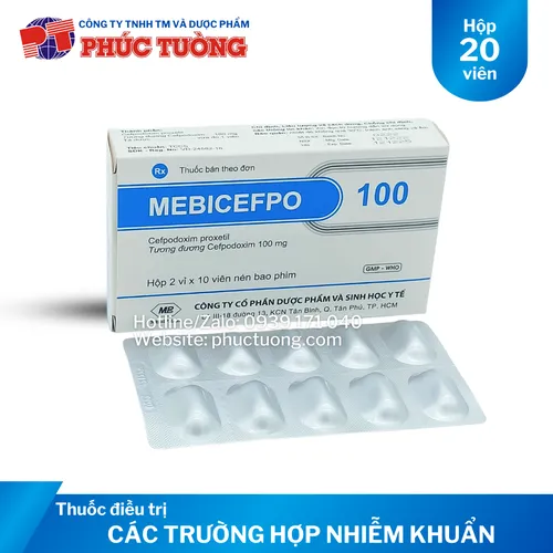 Mebicefpo 100 điều trị các trường hợp nhiễm khuẩn