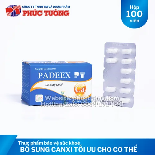Padeex PT bổ sung canxi tối ưu cho cơ thể