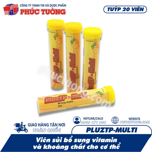 [Hết hàng] SỦI C PLUZTP-MULTI - Giúp bổ sung Vitamin C và các vitamin, khoáng chất khác giúp tăng sức đề kháng