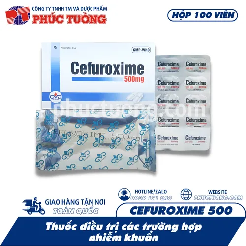 <Hết hàng> CEFUROXIME 500mg - Điều trị nhiễm khuẩn