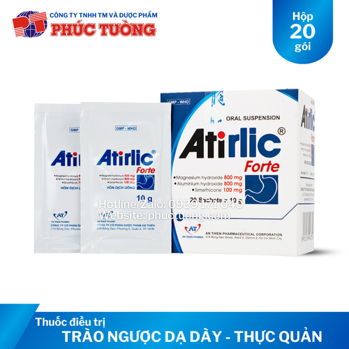 [Hết hàng] Atirlic Forte hỗn dịch uống điều trị trào ngược dạ dày