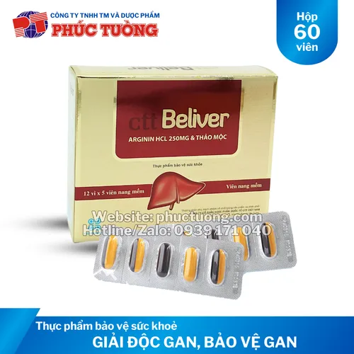 CTT Beliver giải độc gan, bảo vệ gan