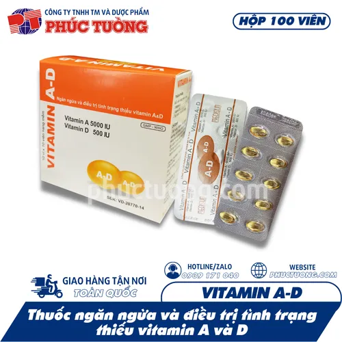 <Hết hàng> VITAMIN A-D - Ngăn ngừa và điều trị tình trạng thiếu vitamin A và D