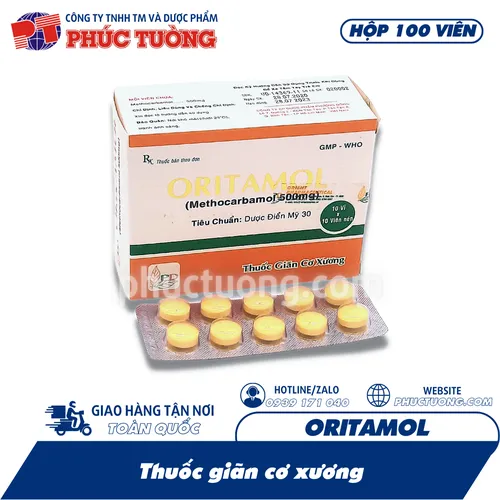 <Hết hàng> ORITAMOL - Methocarbamol 500mg