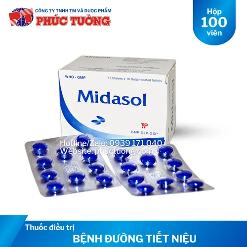 Midasol hỗ trợ điều trị bệnh đường tiết niệu