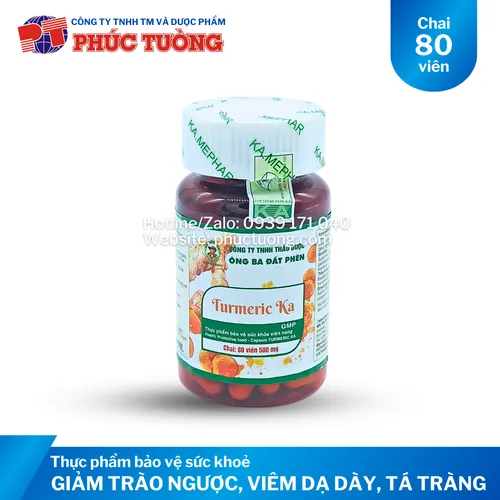 <Hết hàng> Turmeric KA hỗ trợ giảm các triệu chứng của viêm dạ dày, tá tràng, trào ngược dạ dày>