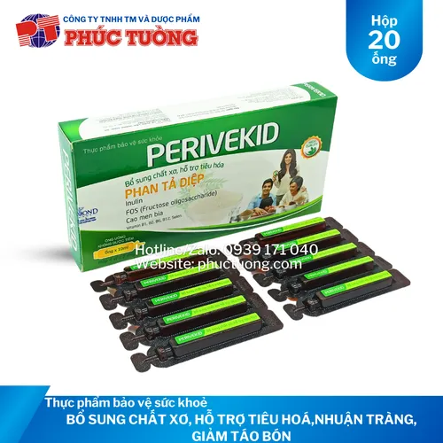 Perivekid bổ sung chất xơ, hỗ trợ tiêu hoá giúp nhuận tràng, giảm táo bón