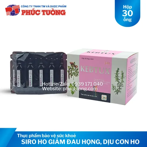 Siro ho Kebtux làm ấm họng, giảm triệu chứng ho