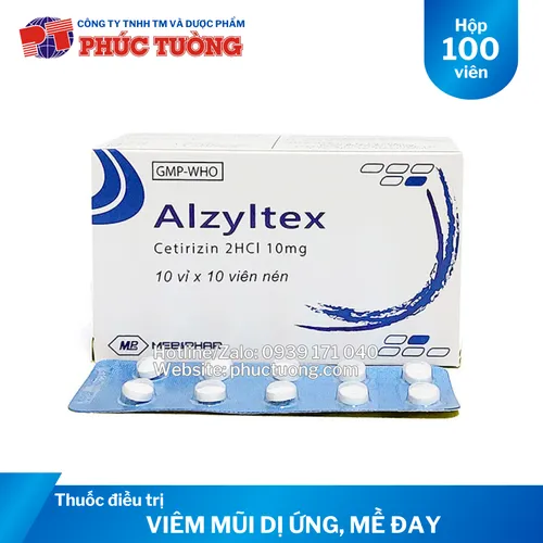 Alzytex điều trị viêm mũi dị ứng và mề đay