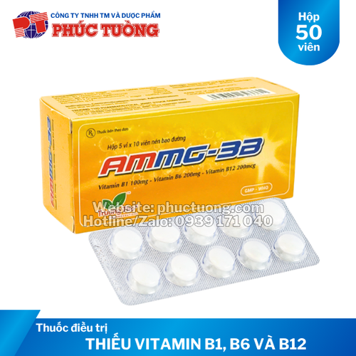 Ammg-3B điều trị thiếu hụt vitamin B1, B6, B12