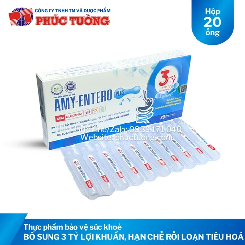 Amy-Entero Plus (New) bổ sung ba tỷ lợi khuẩn, hỗ trợ hạn chế rối loạn tiêu hóa