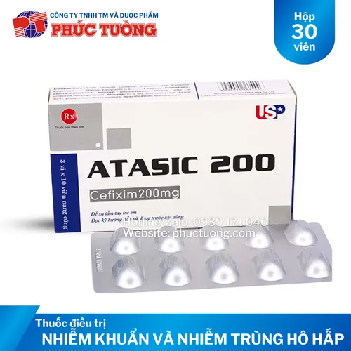 Atasic 200 điều trị nhiễm khuẩn và nhiễm trùng hô hấp