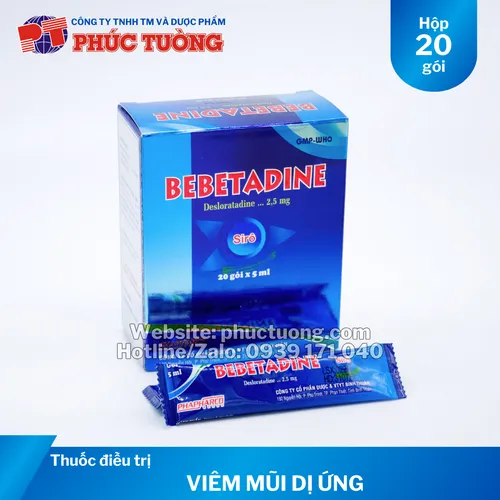 Bebetadine điều trị viêm mũi dị ứng và mày đay