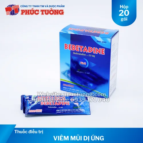 Bebetadine điều trị viêm mũi dị ứng và mày đay