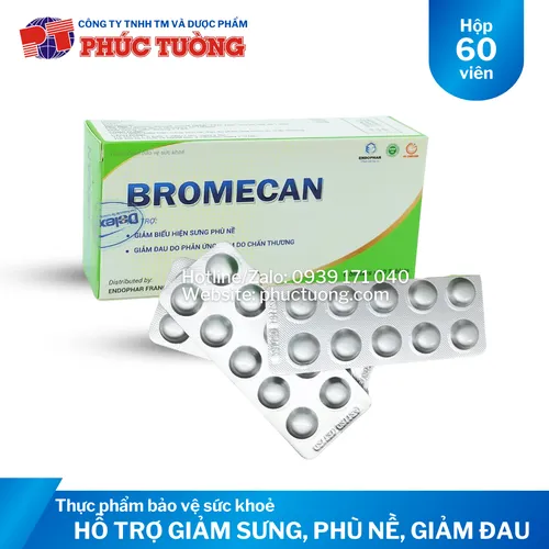 Bromecan hỗ trợ giảm sưng, phù nề, giảm đau