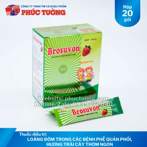 Brosuvon 4mg điều trị loãng đờm, hương trái cây thơm ngon