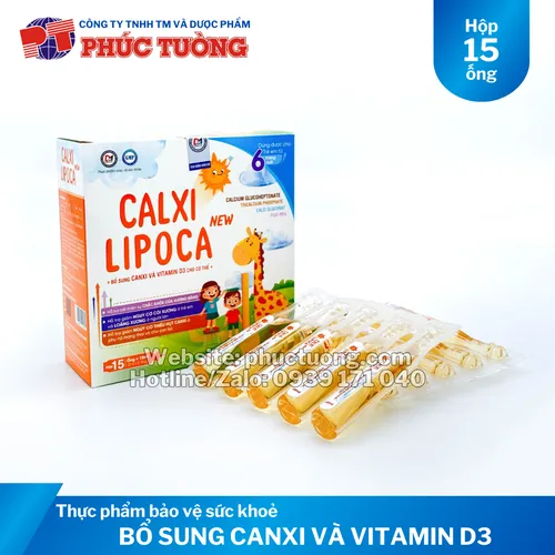 Calxi Lipoca bổ sung Canxi, Vitamin D3 cho xương răng chắc khỏe