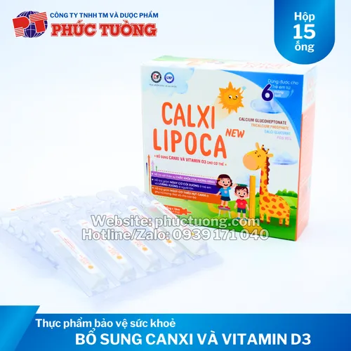 Calxi Lipoca bổ sung Canxi, Vitamin D3 cho xương răng chắc khỏe