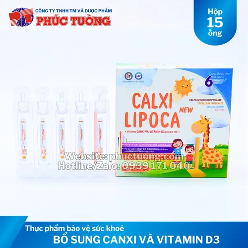 Calxi Lipoca bổ sung Canxi, Vitamin D3 cho xương răng chắc khỏe