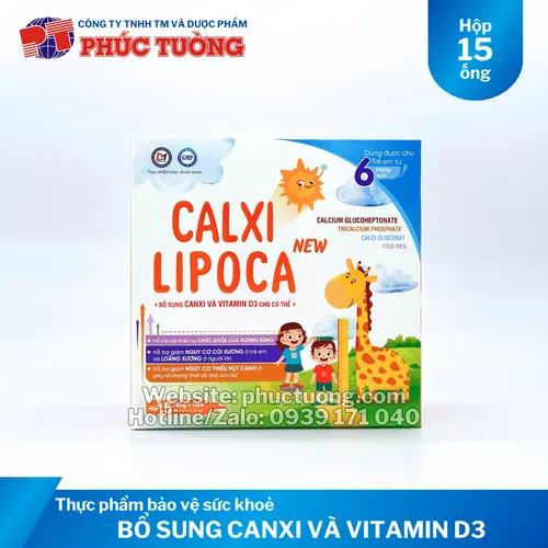 Calxi Lipoca bổ sung Canxi, Vitamin D3 cho xương răng chắc khỏe