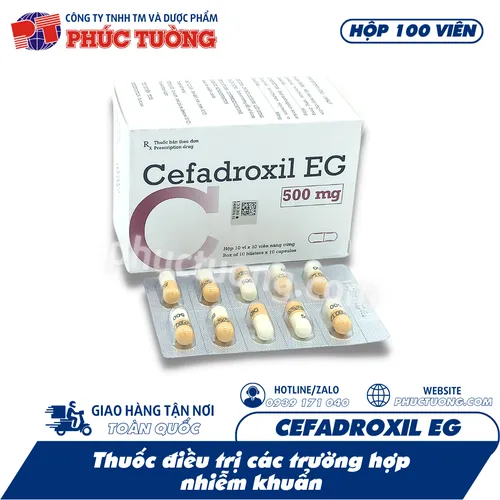 <Hết hàng> CEFADROXIL EG - Điều trị các trường hợp nhiễm khuẩn