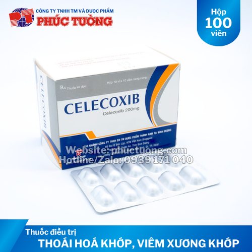 Celecoxib 200mg điều trị triệu chứng thoái hóa khớp, viêm khớp dạng thấp