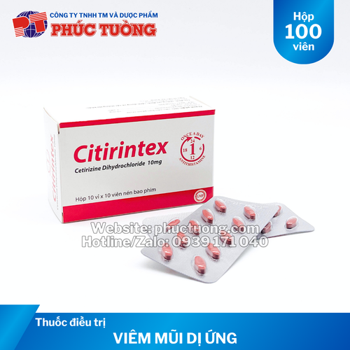 Citirintex điều trị triệu chứng viêm mũi dị ứng