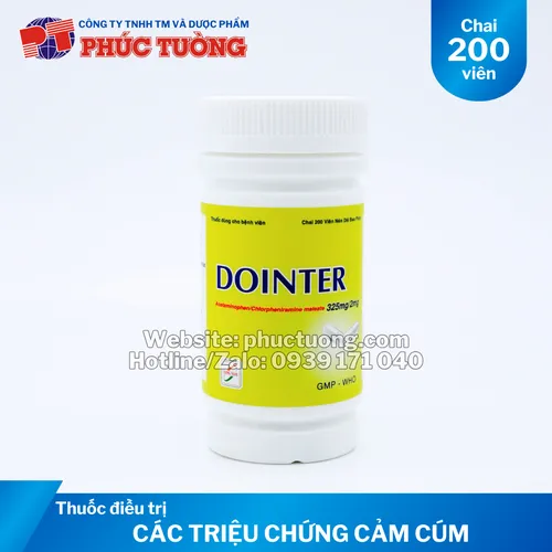 Dointer 325mg điều trị các triệu chứng cảm cúm