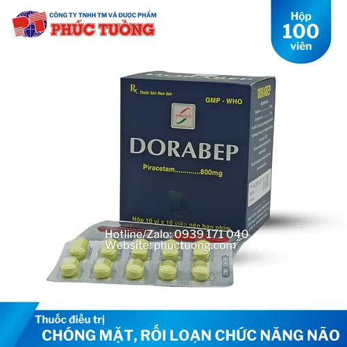 Dorabep điều trị chóng mặt, rối loạn chức năng não