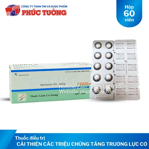 Doterco 50 cải thiện các triệu chứng tăng trương lực cơ