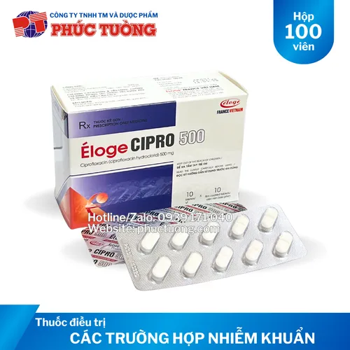 Éloge Cipro 500 điều trị các trường hợp nhiễm khuẩn