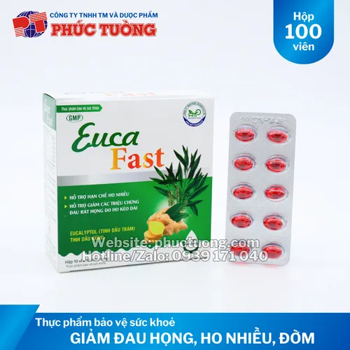 Euca Fast giảm đau rát họng, ho nhiều, tăng tiết đờm