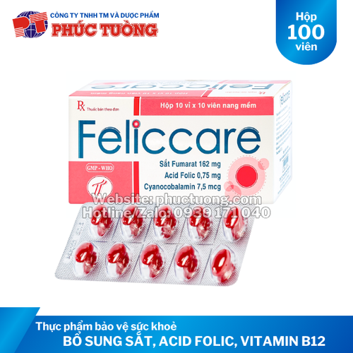 Feliccare được chỉ định phòng ngừa và điều trị thiếu máu do thiếu sắt
