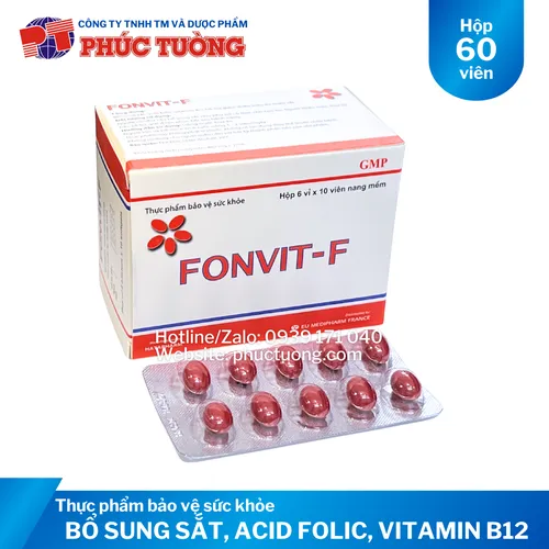 Fonvit-F bổ sung sắt, acid folic và vitamin nhóm B cho cơ thể