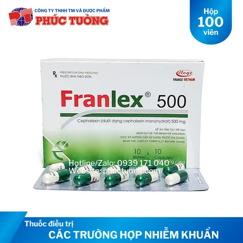 Franlex 500 điều trị các trường hợp nhiễm khuẩn