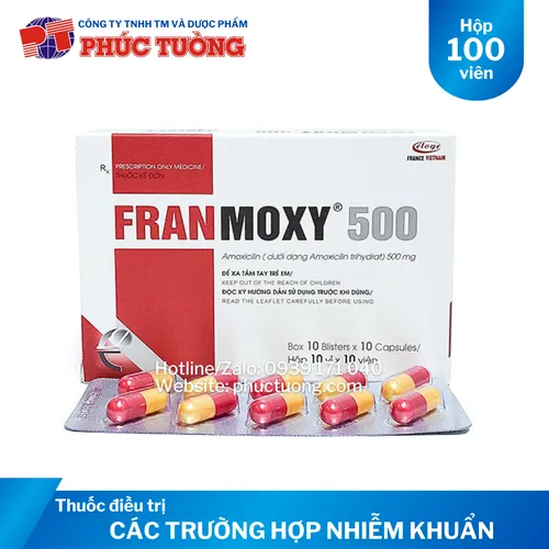 Franmoxy điều trị các trường hợp nhiễm khuẩn