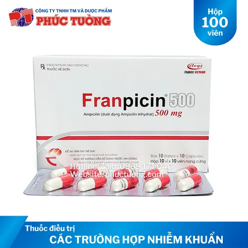 Franpicin 500 điều trị các trường hợp nhiễm khuẩn