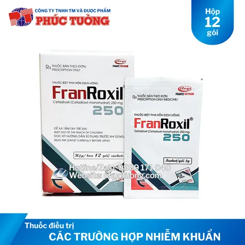 Franroxil 250 điều trị các trường hợp nhiễm khuẩn