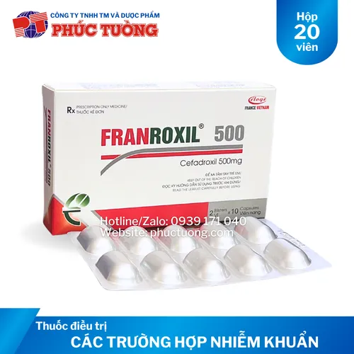 Franroxil 500 điều trị các trường hợp nhiễm khuẩn