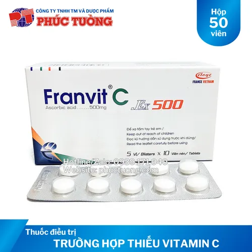 Franvit C Ex 500 phòng và điều trị thiếu Vitamin C